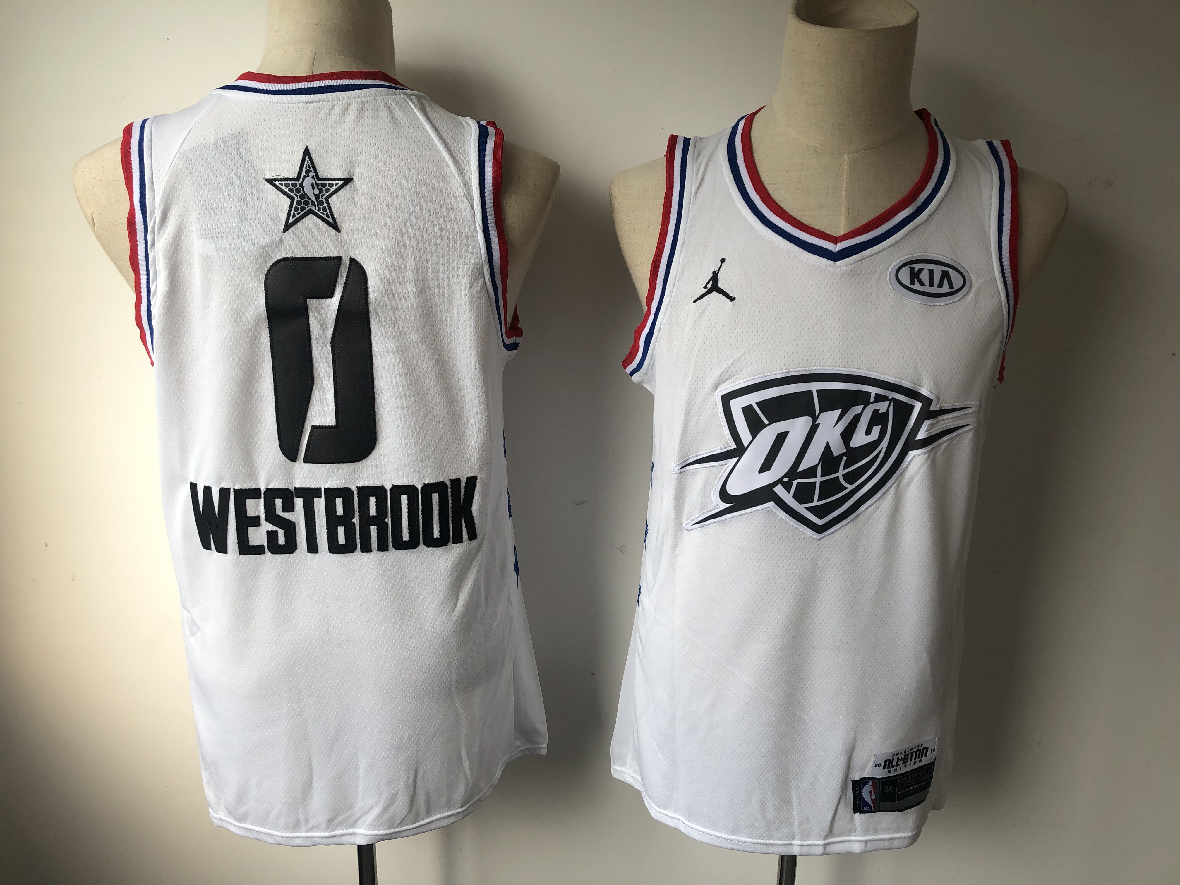 Men Oklahoma City Thunder #0 Westbrook White 2019 All Star NBA Jerseys->minnesota timberwolves->NBA Jersey
